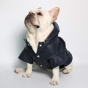 Dog Pet Waterproof Raincoats Jacket with Hood, Adjustable Neck and Bottom